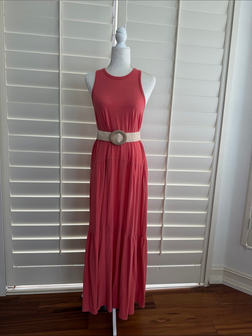 GAP Sleeveless Coral Maxi Dress (NO BELT) M